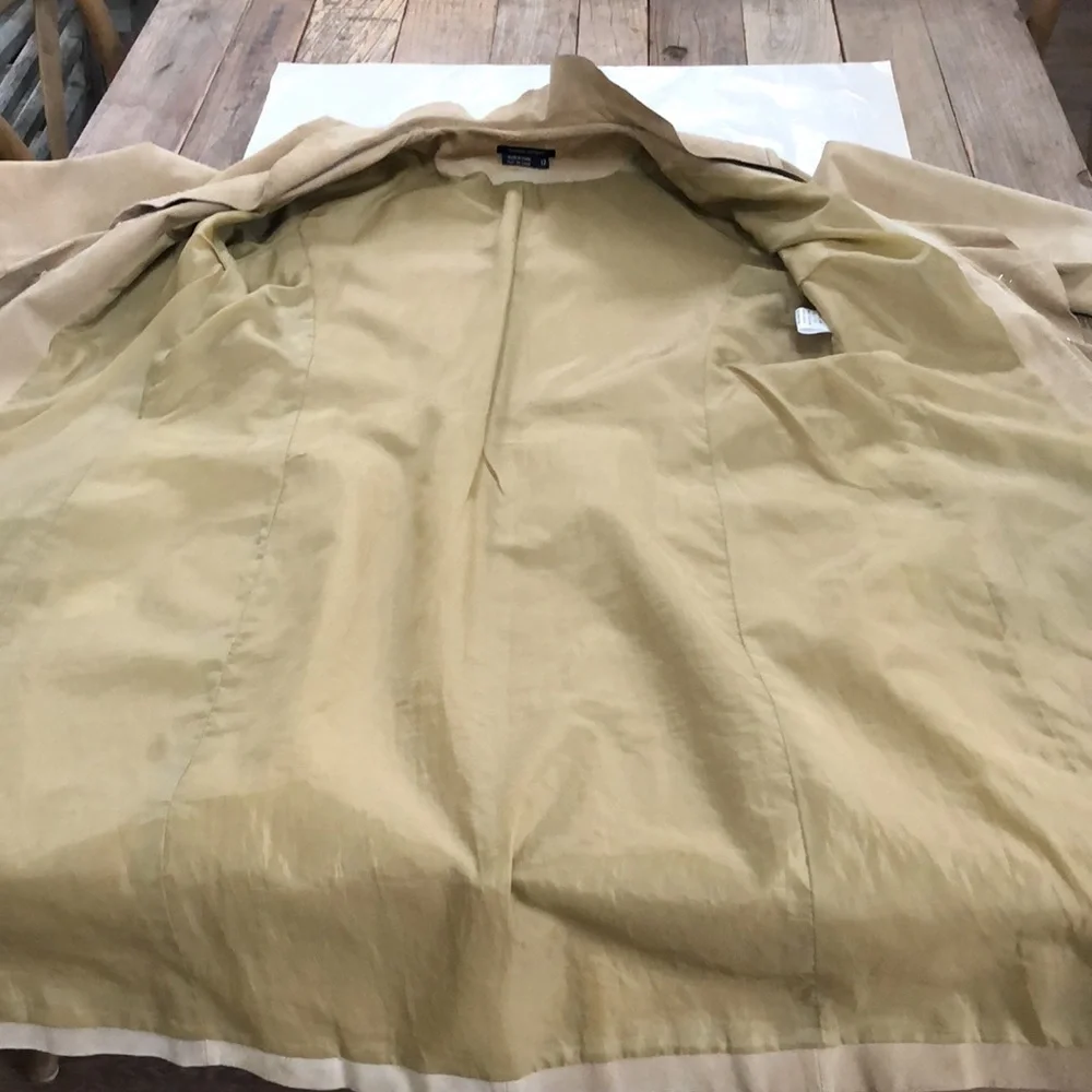Boston proper size 12 camel color leather long coat - Picture 4 of 15
